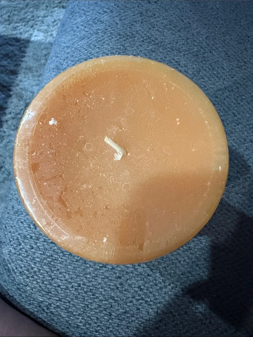 Pier 1 Orange Textured Pillar Candle